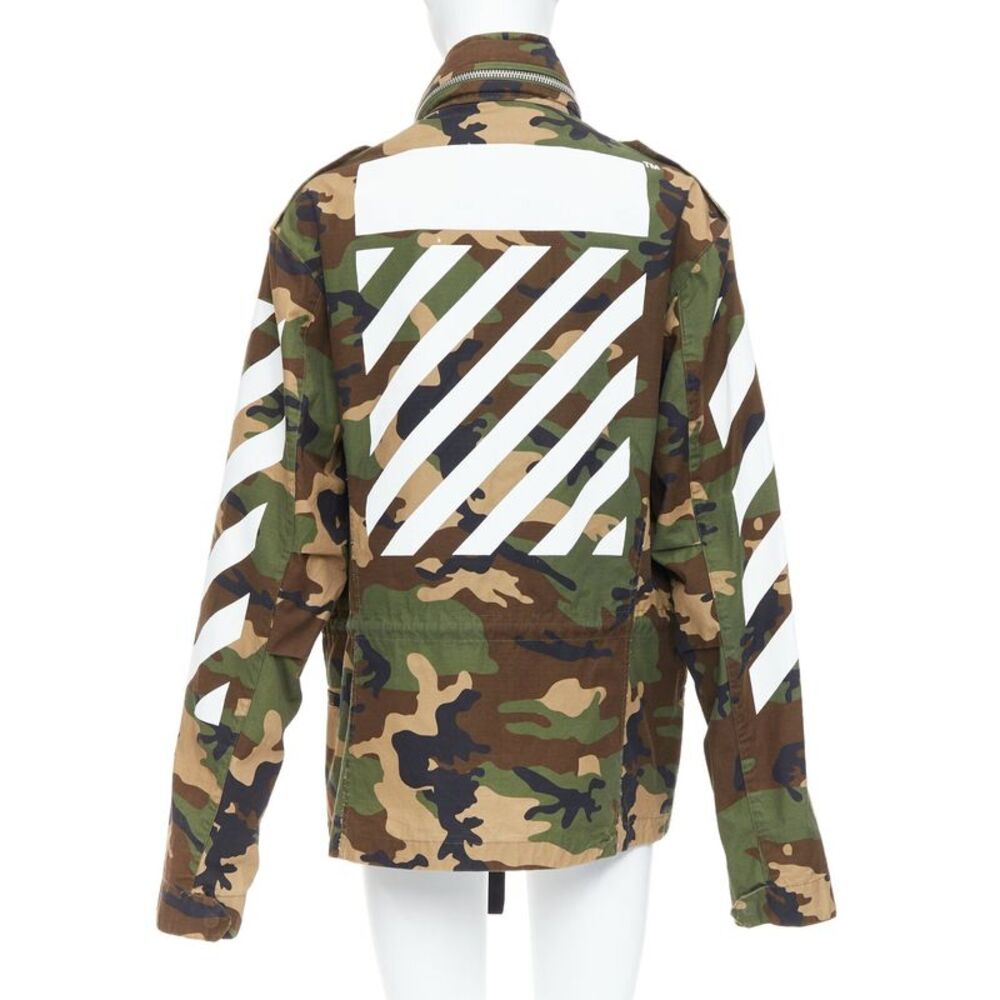 Off White Camo Cotton Field Jacket